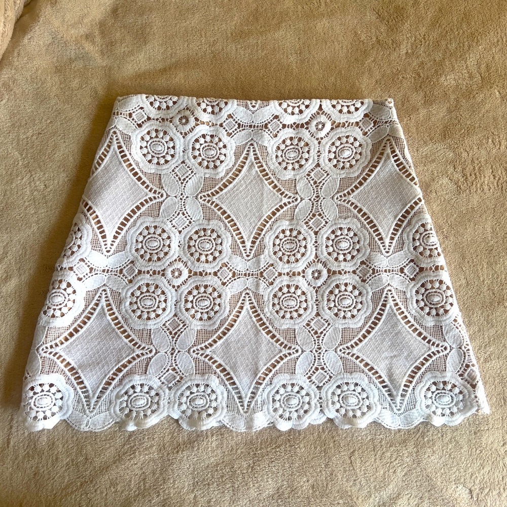 Abercrombie and Fitch of New York Crochet lace skirt, size L